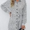 Non-stretch Polka-dot Printing Single-breasted Belt Casual Mini Shirt Dress Wholesale Mini Dresses
