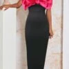 Sexy Plus Size Slight Stretch Bow Decor Tube Design Maxi Dress Wholesale Sexy Dresses