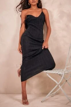 Sexy Slight stretch Simple Solid Color Sling Backless Pleated Maxi Dress Wholesale