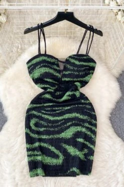 Sexy Slight Stretch Printing Slightly See Through Lace Sling Mini Dress Wholesale Sexy Dresses