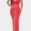 Sexy Plus Size Slight Stretch 3 Colors Rhinestone Decor Maxi Dress Wholesale Maxi&Gown