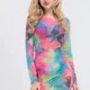 Plus Size Sexy Elegant Style Stretch Multi-color Mesh Print Slim Dress Wholesale